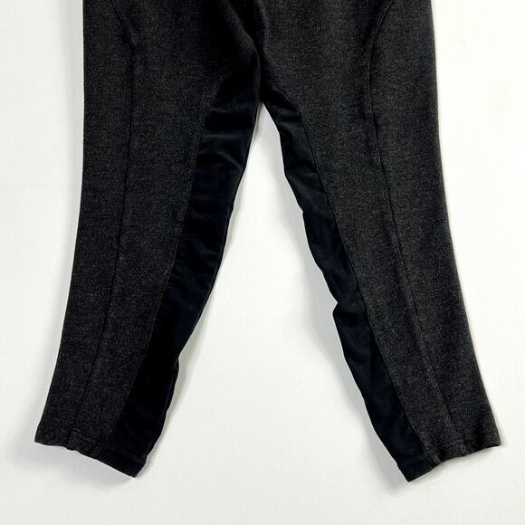 Lysse Twill Ponte with Ultrasuede Equestrian Panels Legging Charcoal Gray Medium - Picture 8 of 9